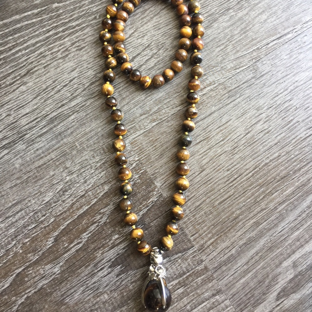 WOMEN TIGER EYE NECKLACE SET